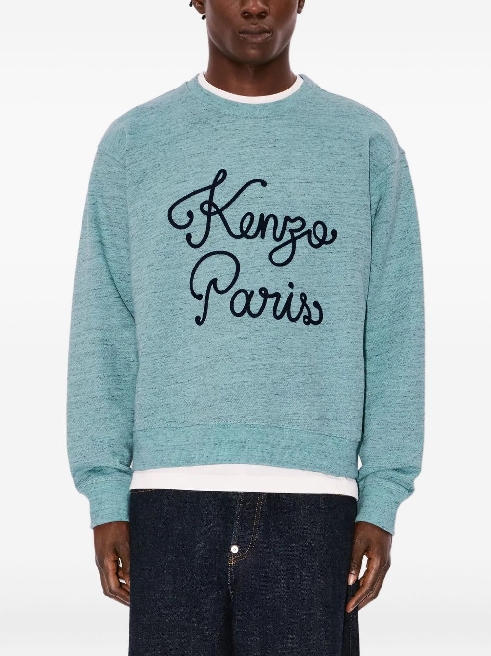Paris Chainstitch-embroidered logo sweatshirt - 3