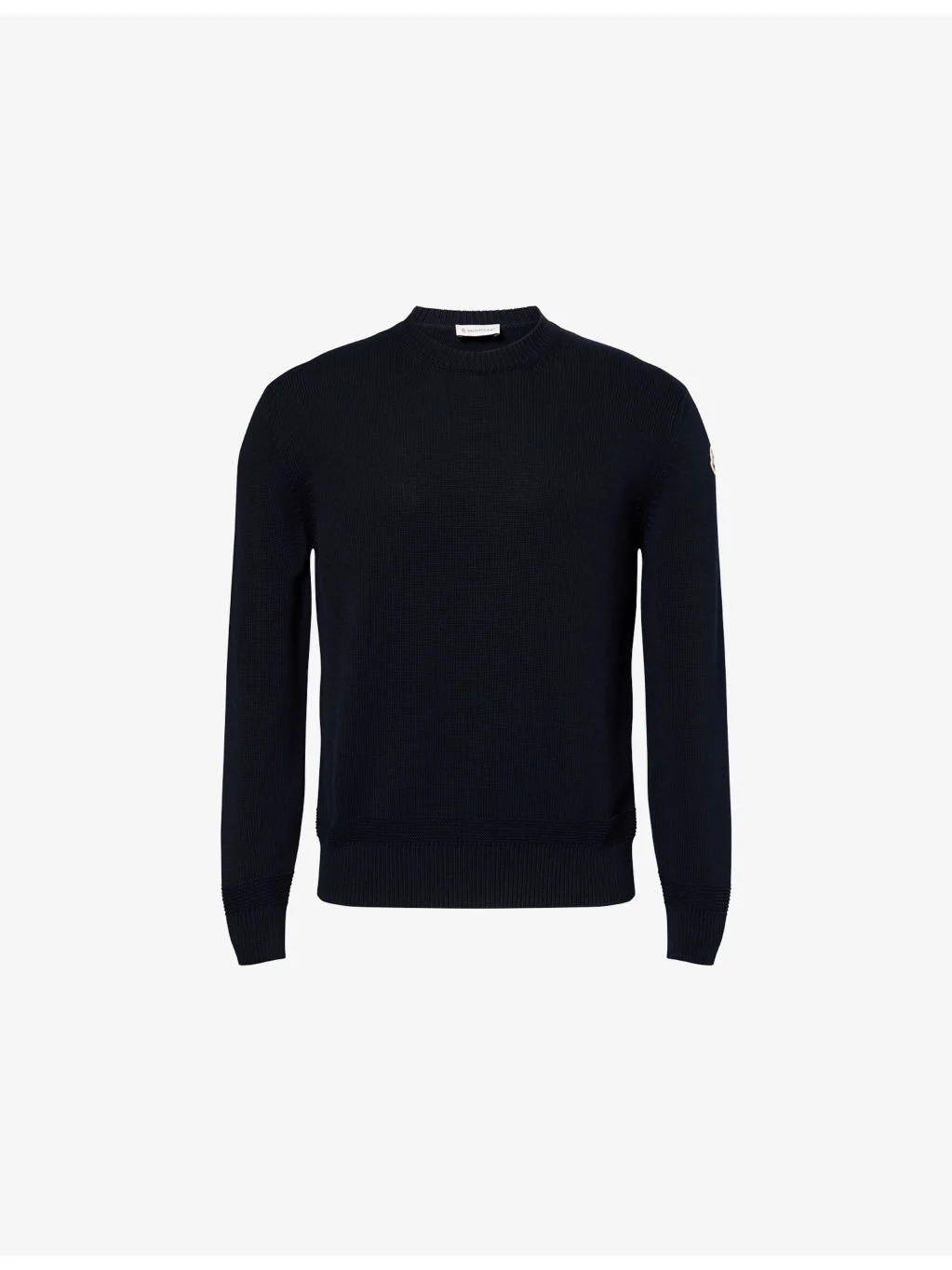 Crew-Neck Knitted Cotton Jumper - 1