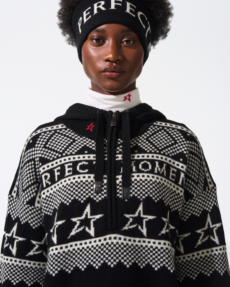 Intarsia-Knit Merino Wool Hoodie 4