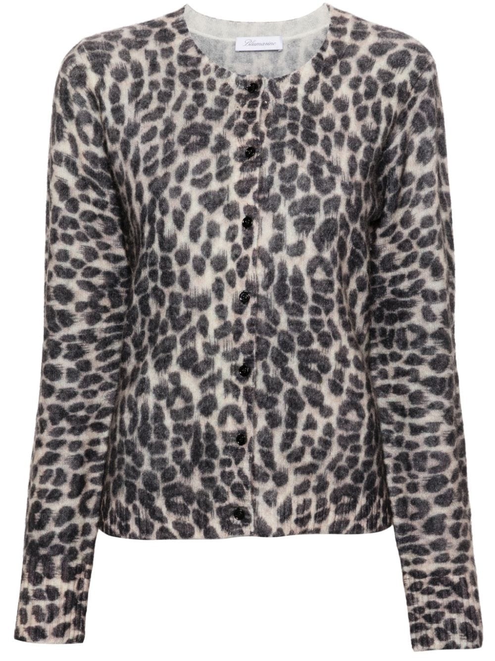 leopard-print cardigan - 1