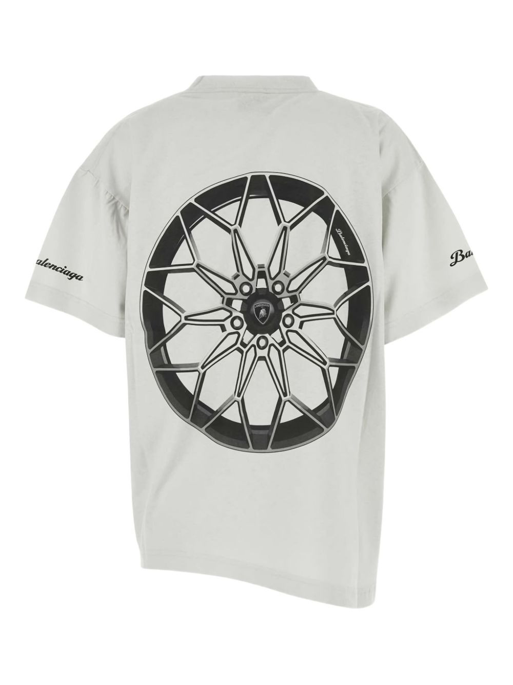x Automobili Lamborghini-print asymmetrical T-shirt - 2