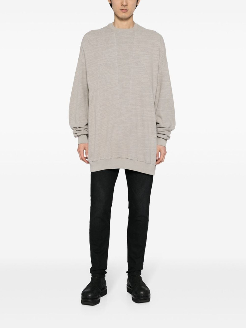 Rick Owens slub panelled sweatshirt outlook