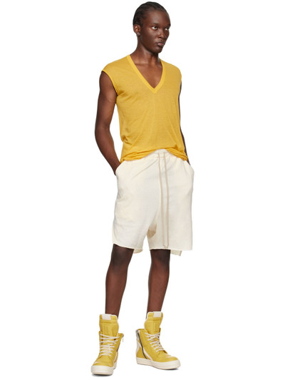 Rick Owens Yellow & White Porterville Geobasket Sneakers outlook