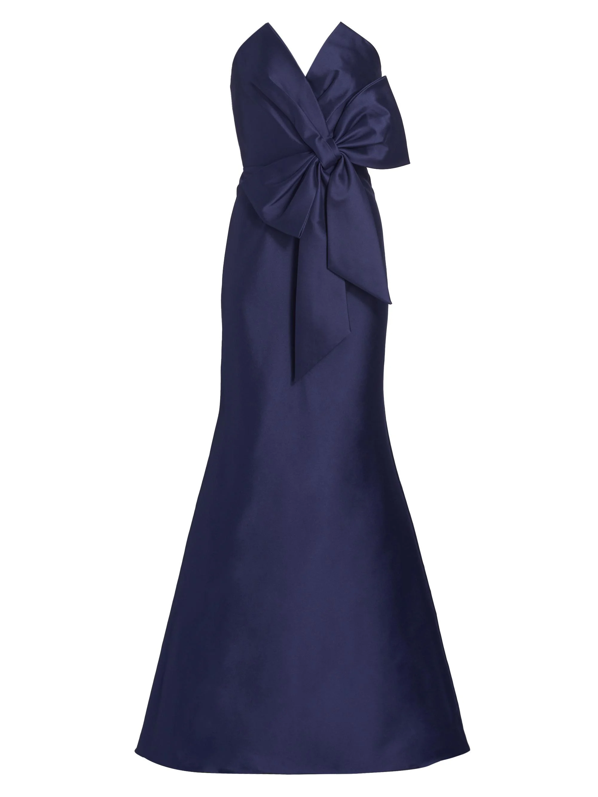 Women's Strapless Bow Gown - Navy - 1