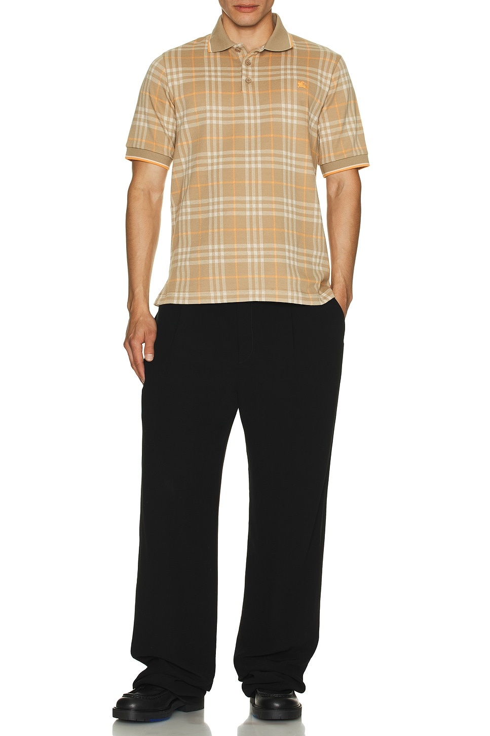 Check Slim Polo With EKD - 5