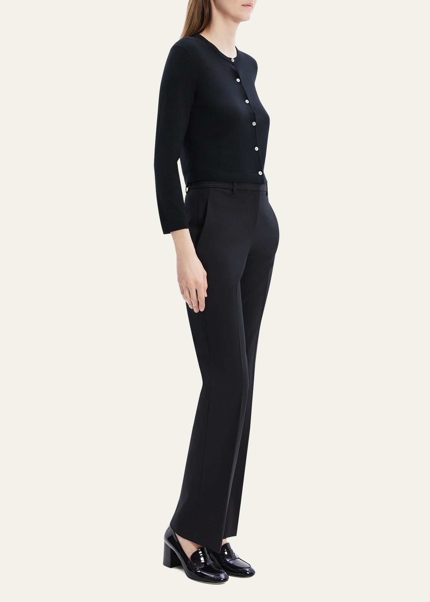 Regal Merino Wool Cropped Cardigan - 4
