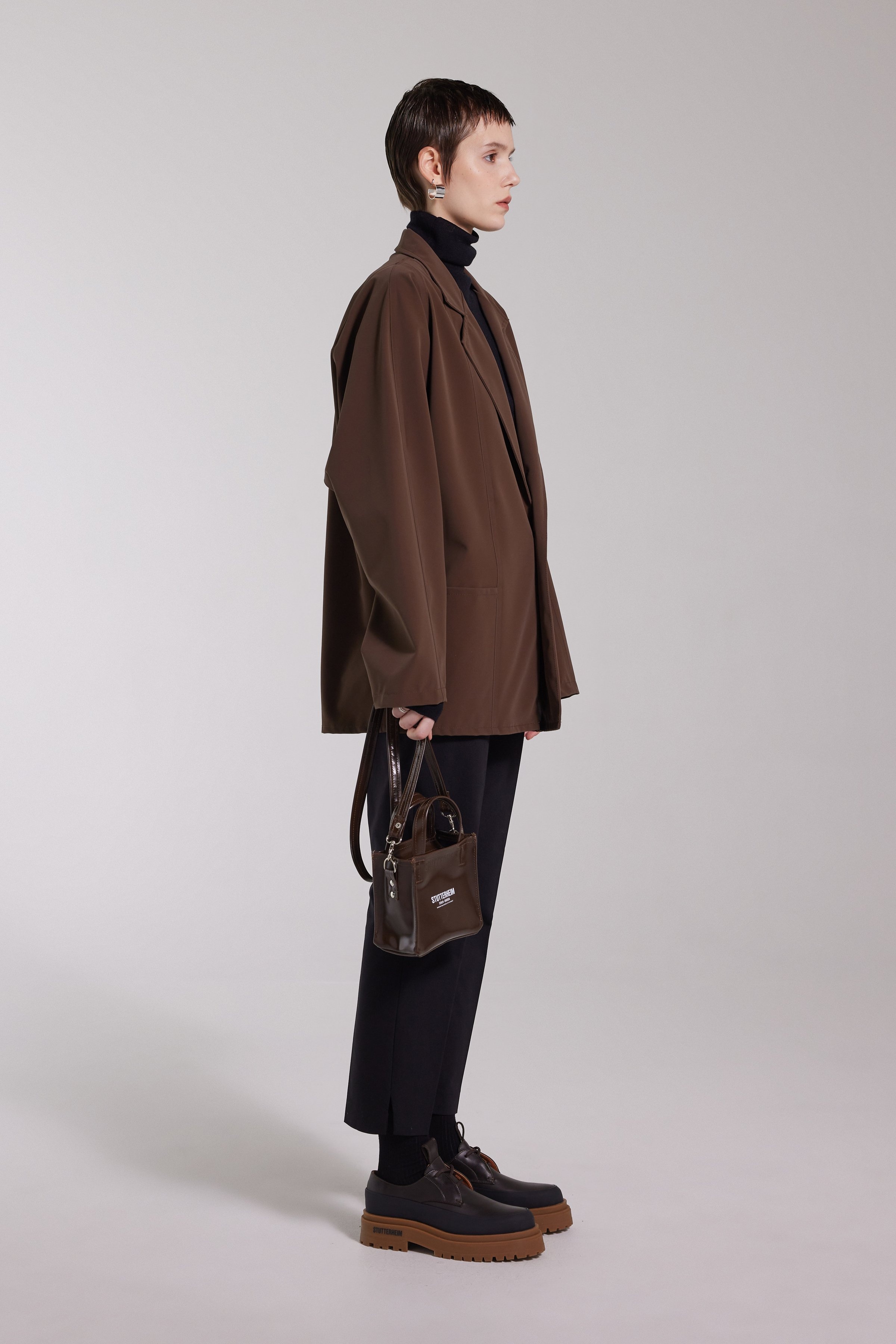 Moberg Matte Blazer Dark Brown - 9