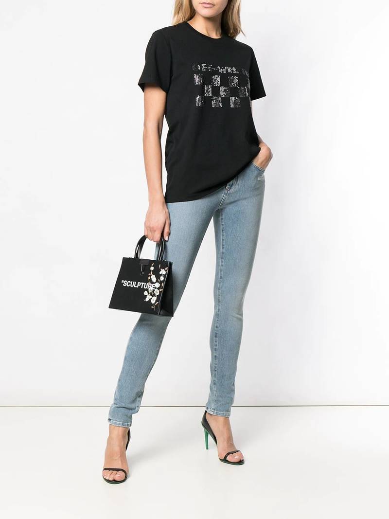 Off-White embellished logo print T-shirt outlook