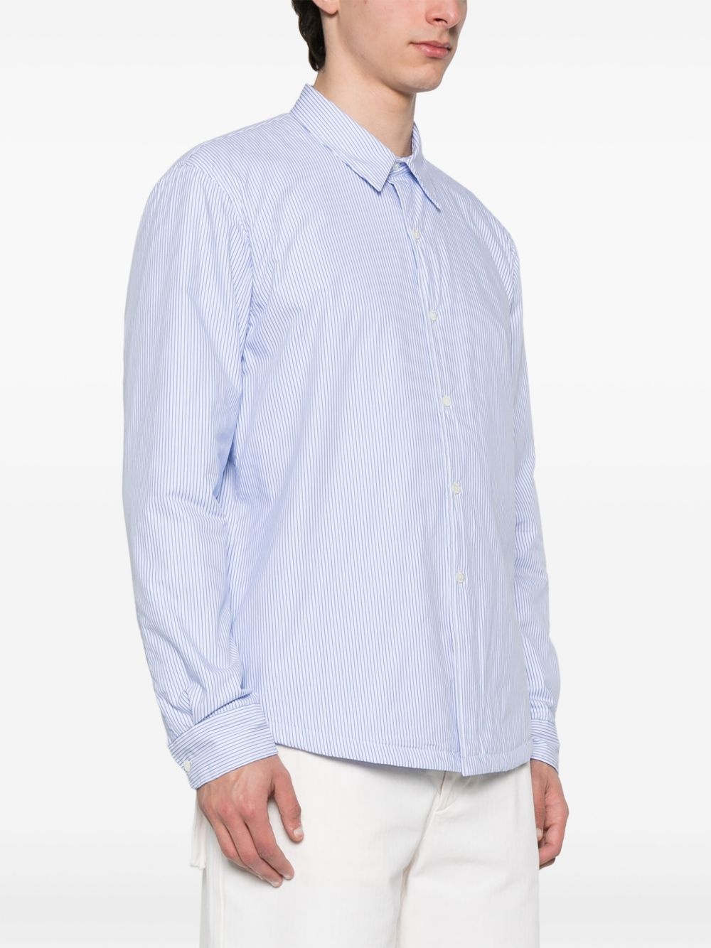 striped shirt jacket - 3