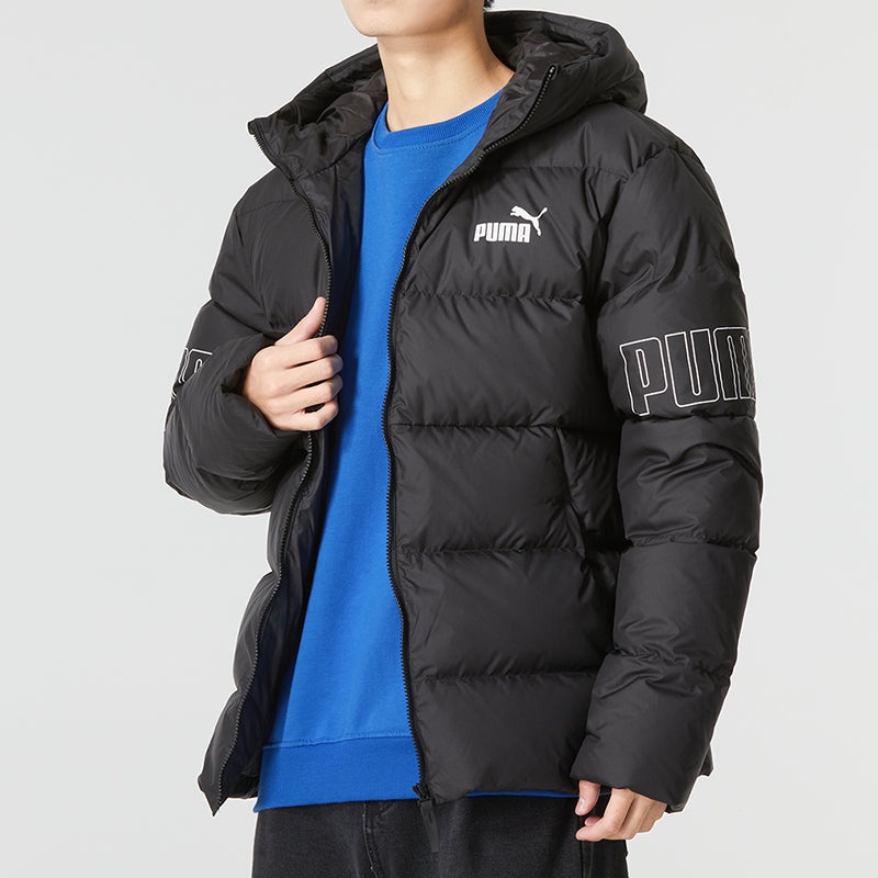 PUMA Power Hooded Down Puffer Jacket 'Black' 676032-01 - 5