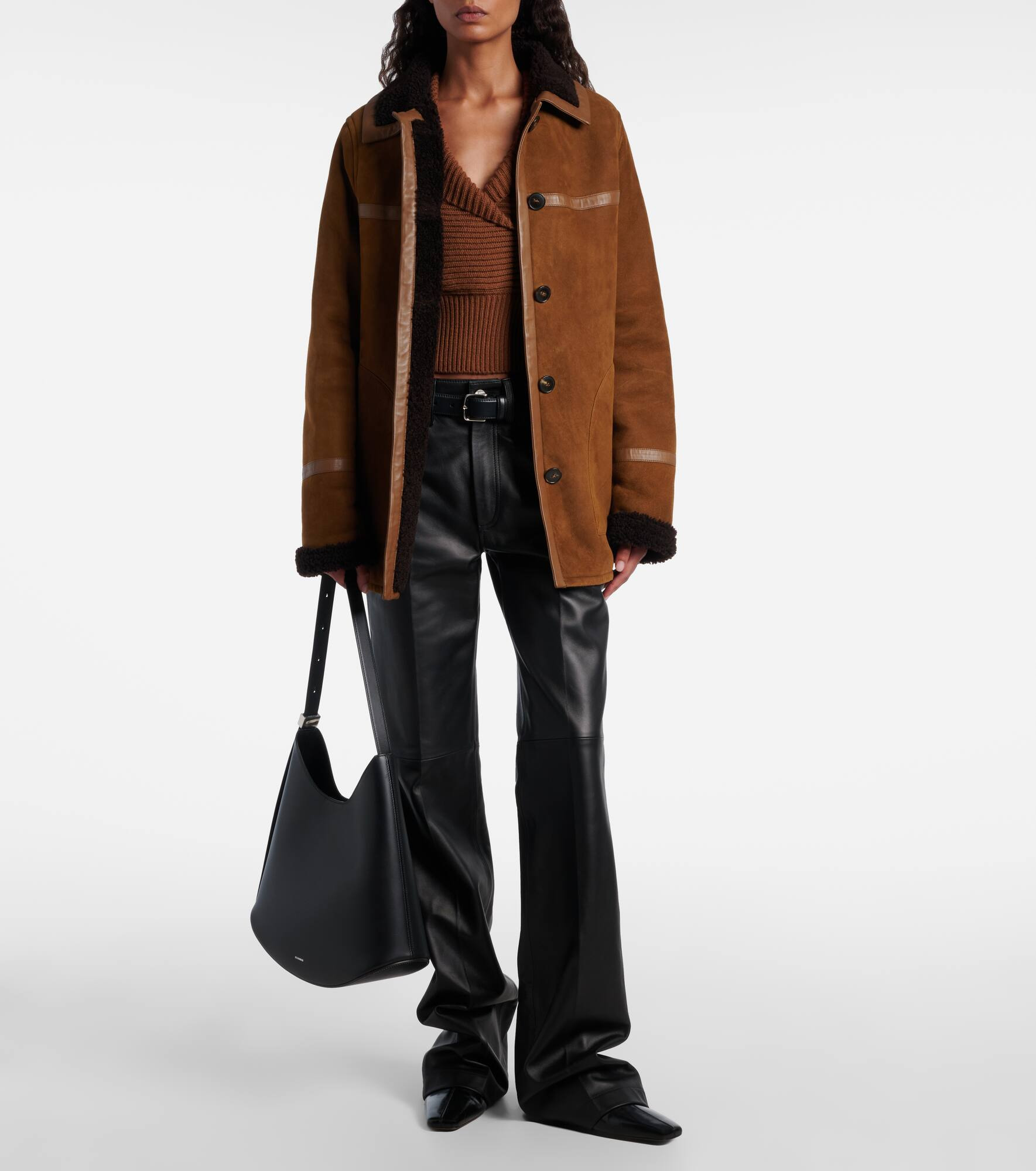 Reversible shearling coat - 2