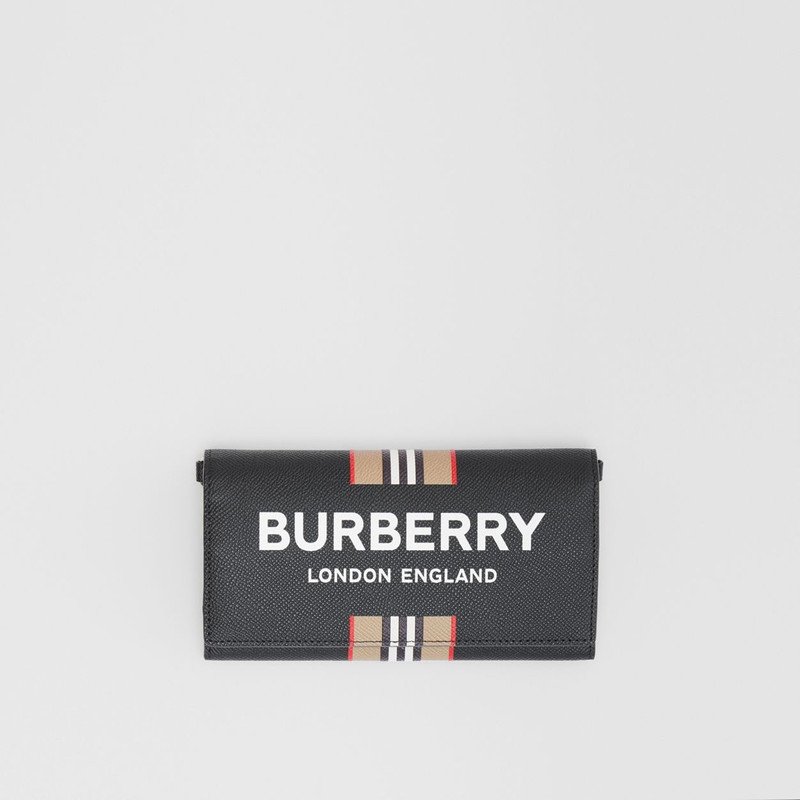 Logo Print Leather Wallet with Detachable Strap 4