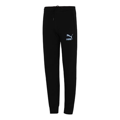 PUMA Iconic T7 Logo Printing Bundle Feet Sports Pants Black 531381-95 - 1