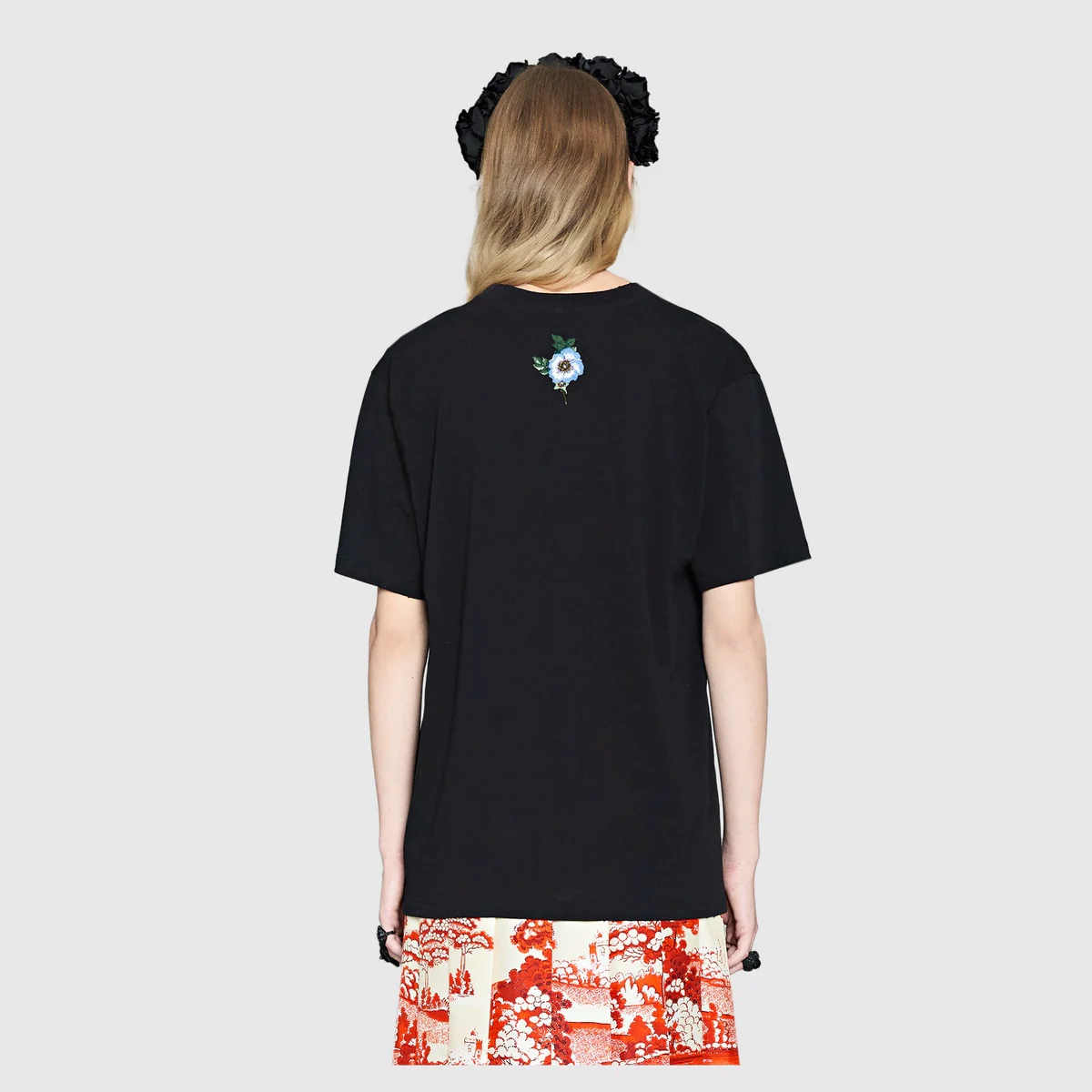 Oversize T-shirt with Gucci logo - 3