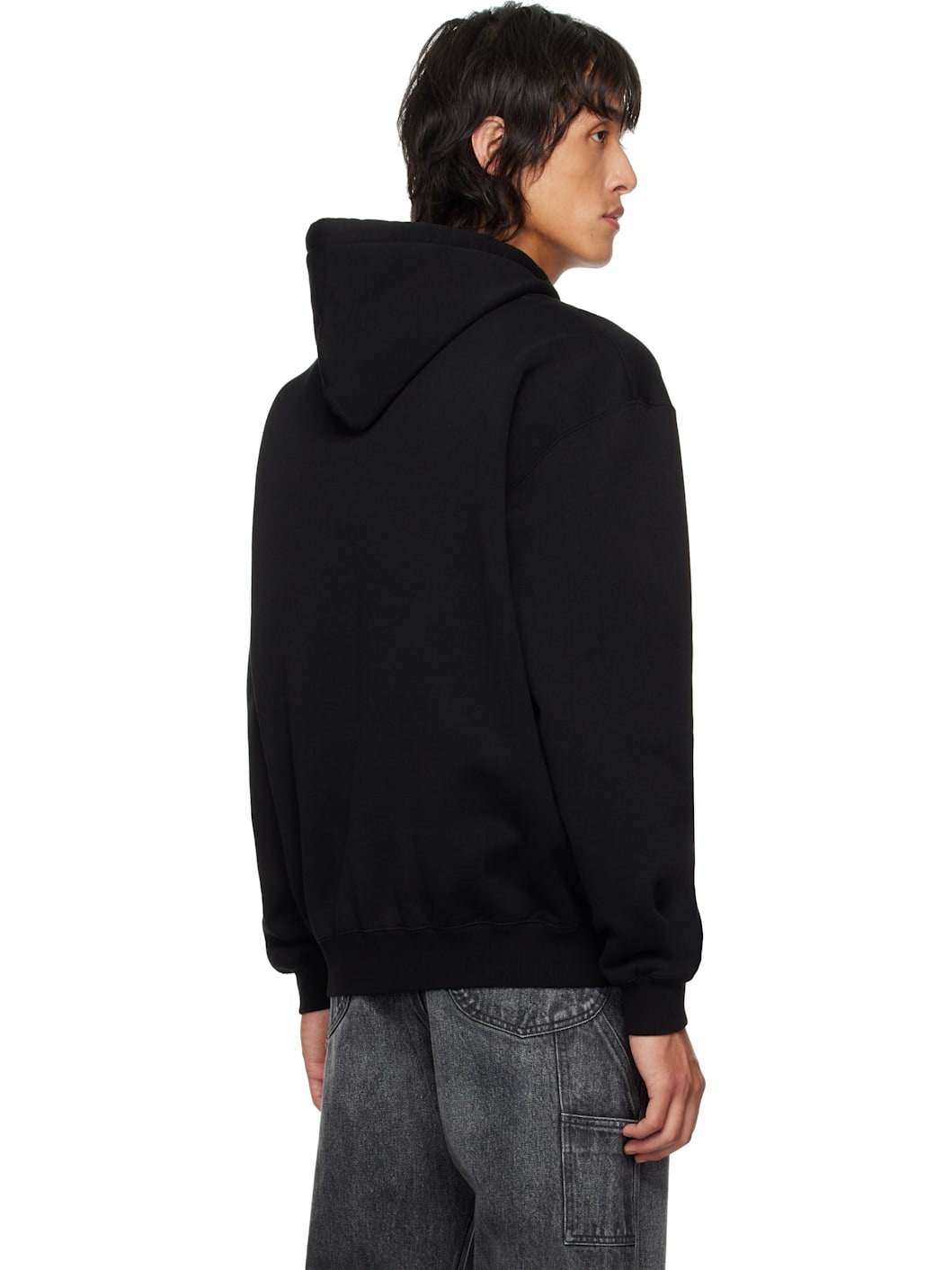 Black Smooth Soft Sweat Hoodie - 3