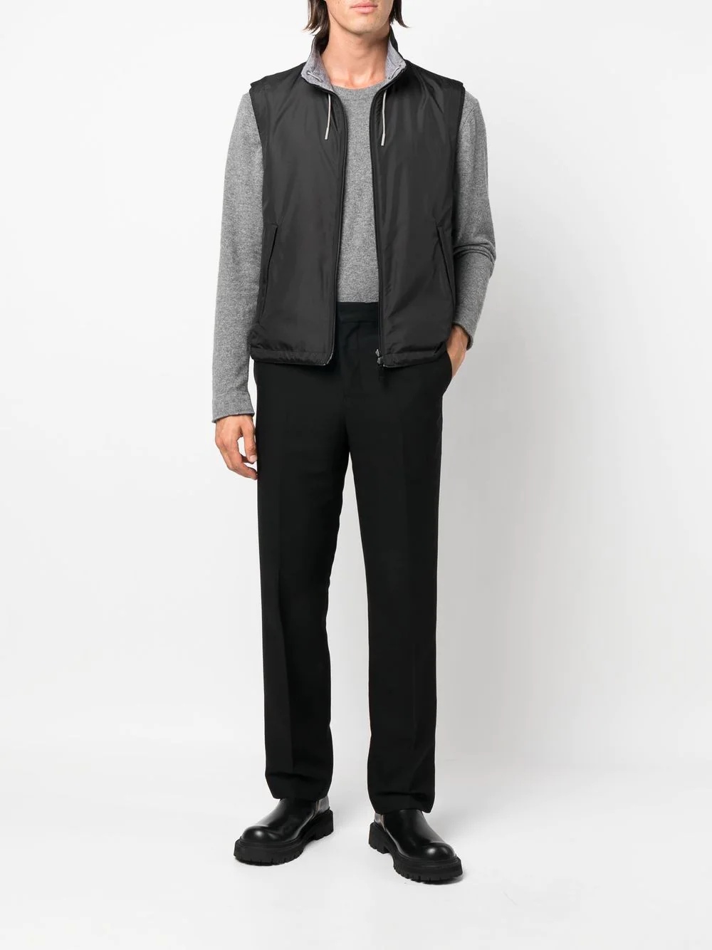 reversible cashmere gilet - 2