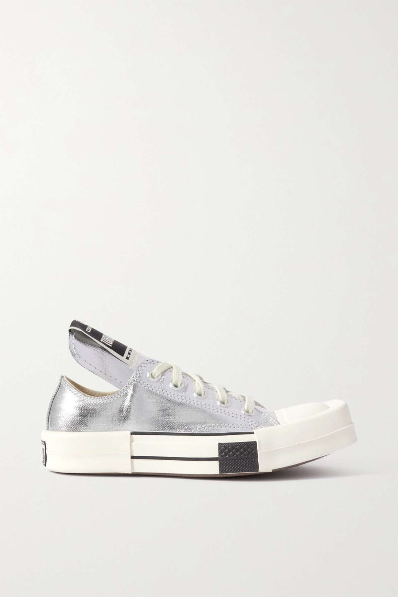 + Converse + DRKSHDW TURBODRK OX Metallic Canvas Sneakers - 1