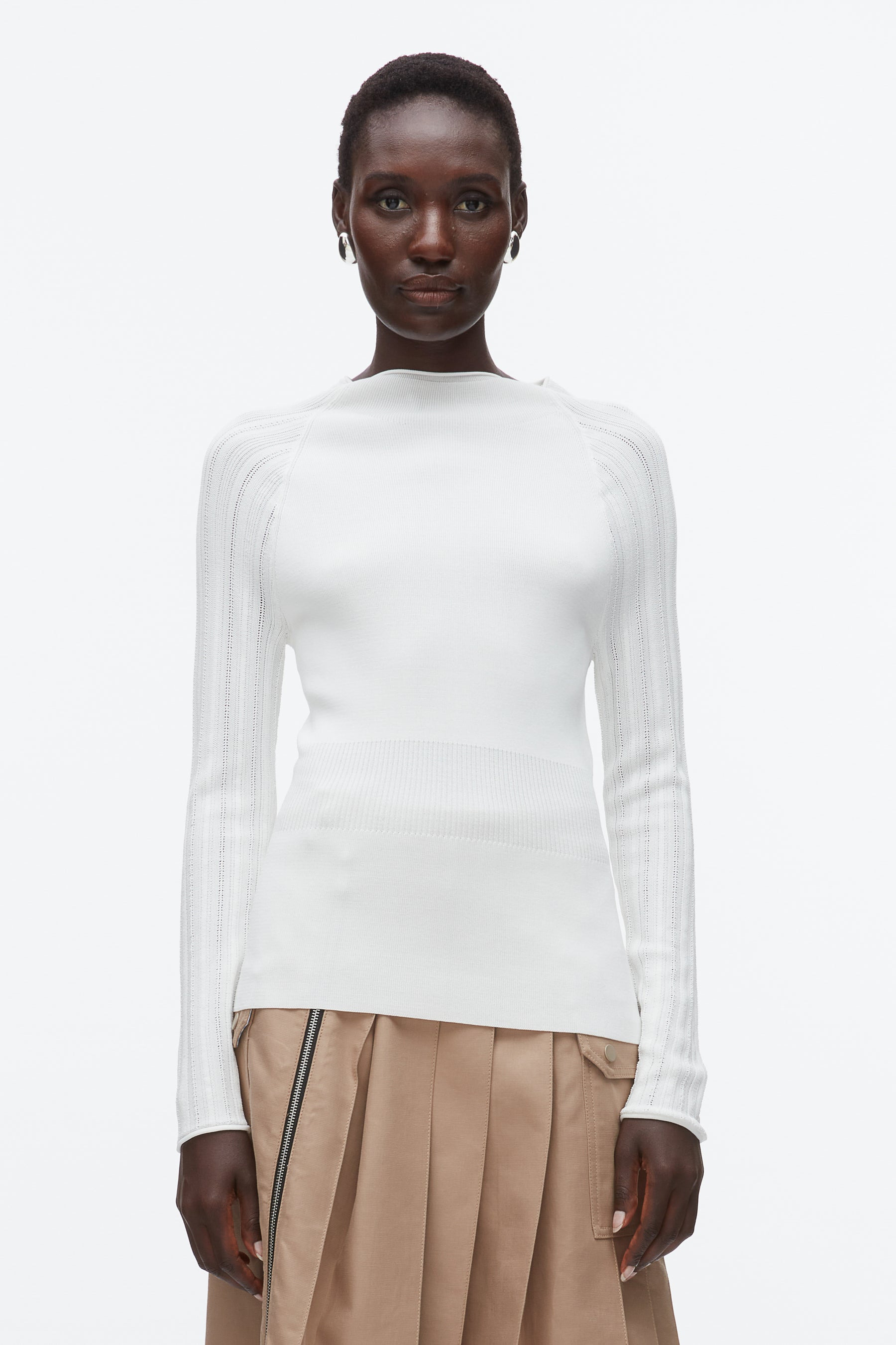 Compact Rib Mockneck Top - 2