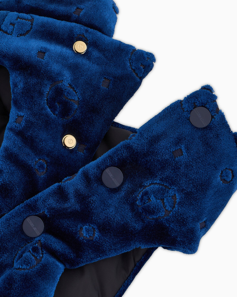 GIORGIO ARMANI POLDO X GIORGIO ARMANI COAT IN MONOGRAM JACQUARD VELVET outlook