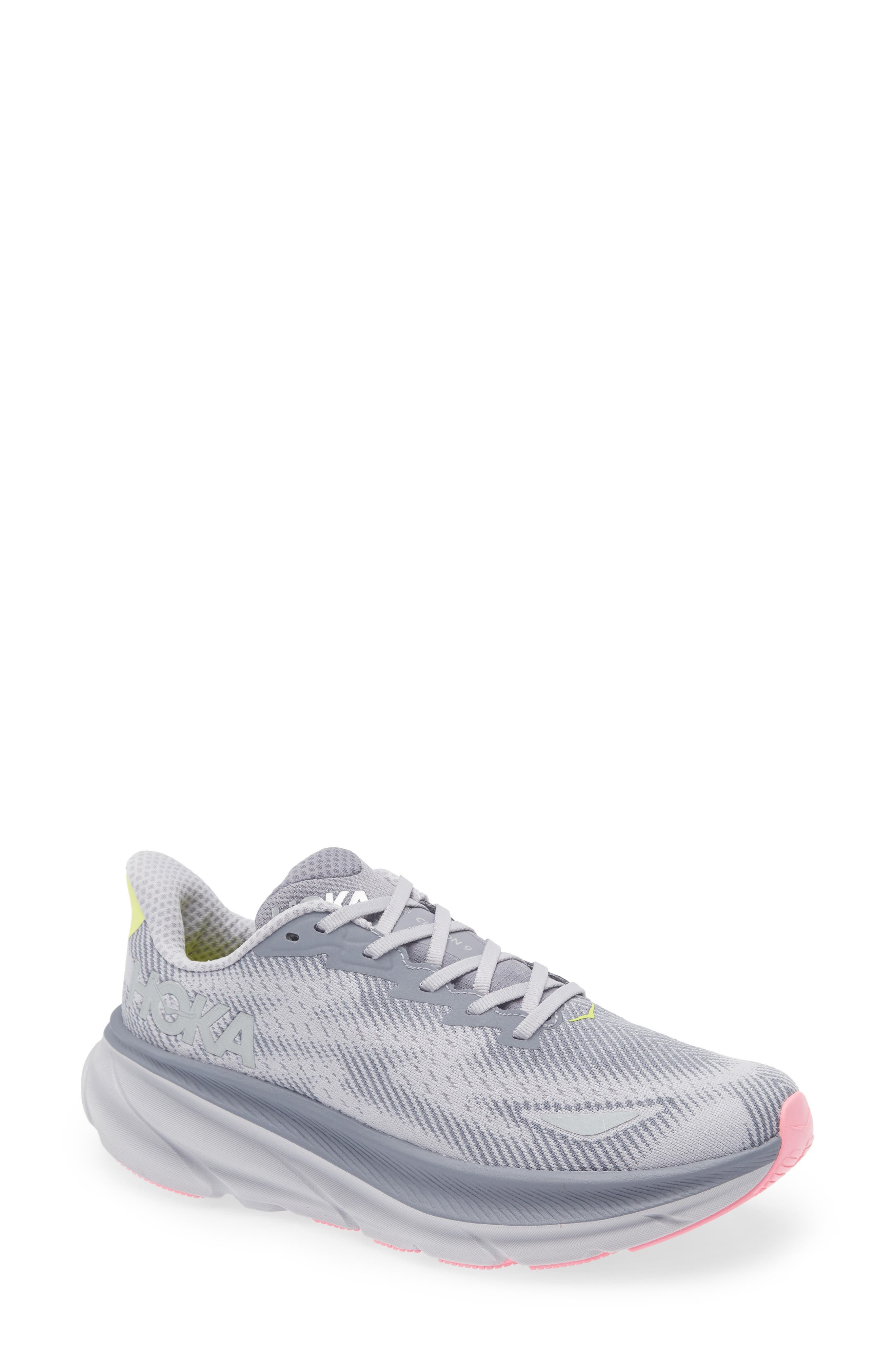 HOKA Clifton 9 Running Shoe in Grey Skies /Foggy Grey at Nordstrom - 1