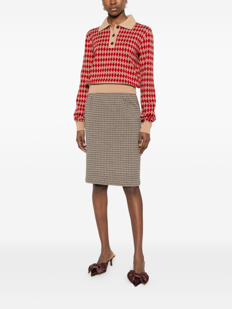 N°21 check-pattern skirt outlook