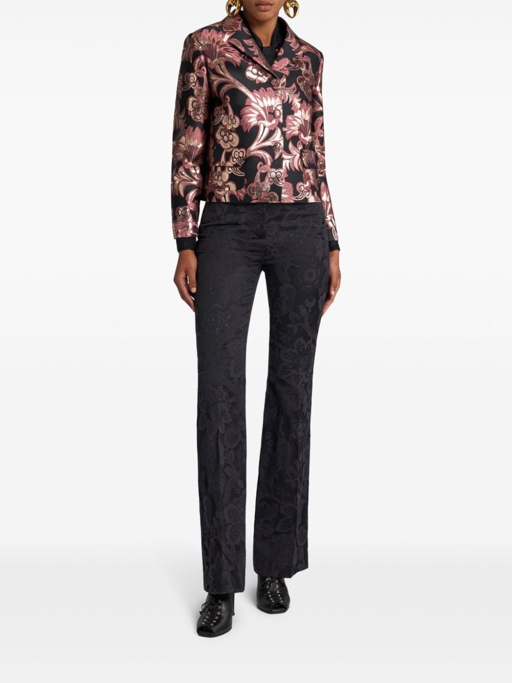 jacquard cropped jacket - 3