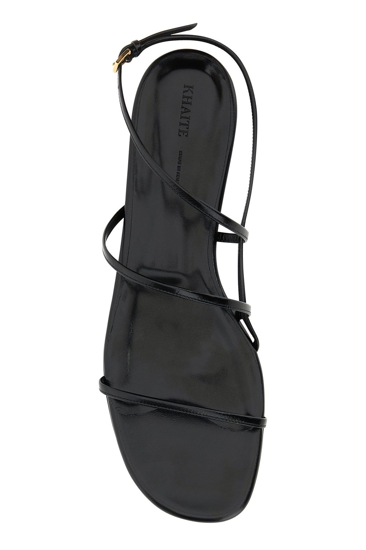 Black leather Loop sandals - 4