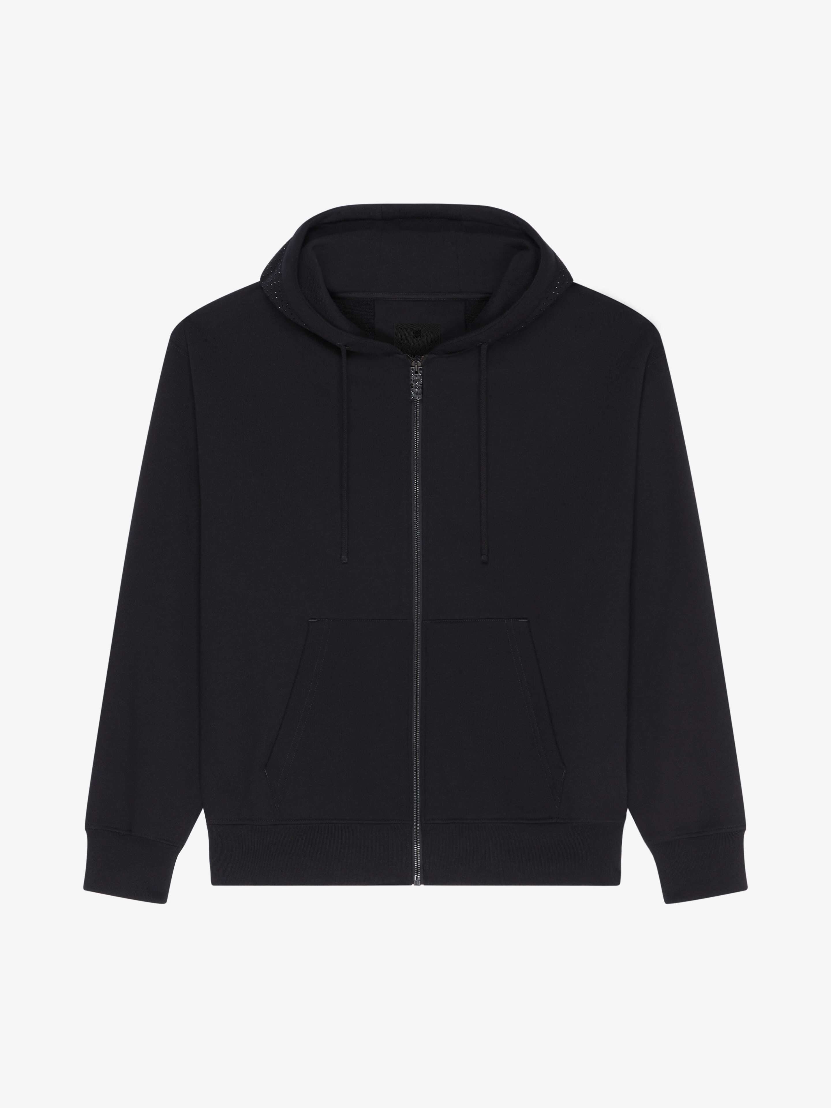 GIVENCHY BOXY FIT HOODIE IN FLEECE WITH RHINESTONES - 1