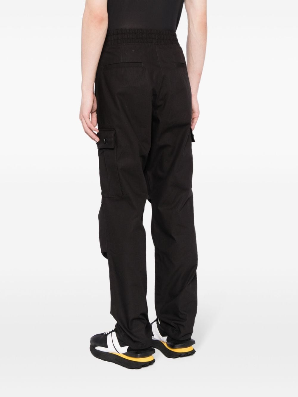 logo-appliquÃ© cargo trousers - 4