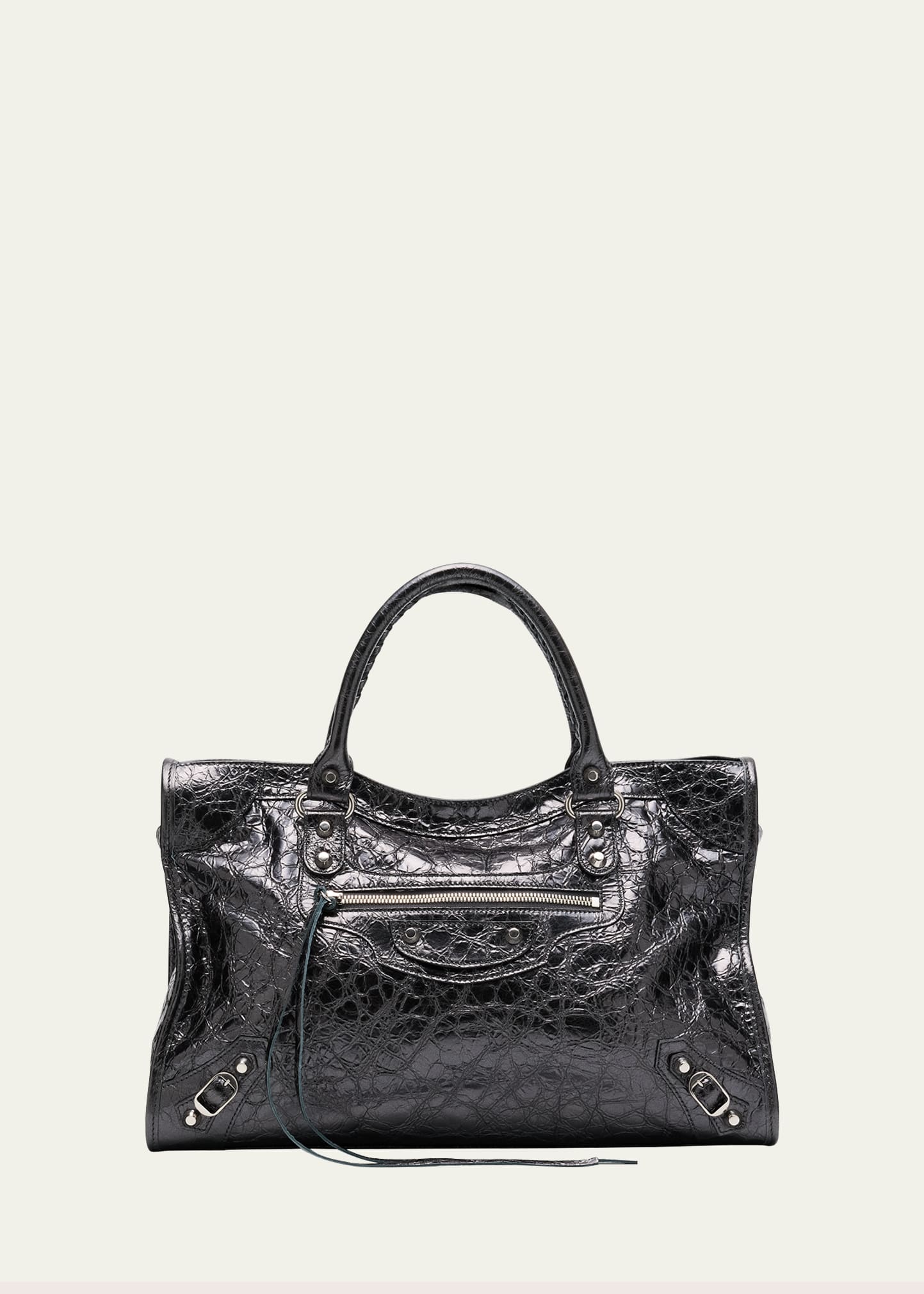 Le City Medium Metallic Leather Top-Handle Bag - 1