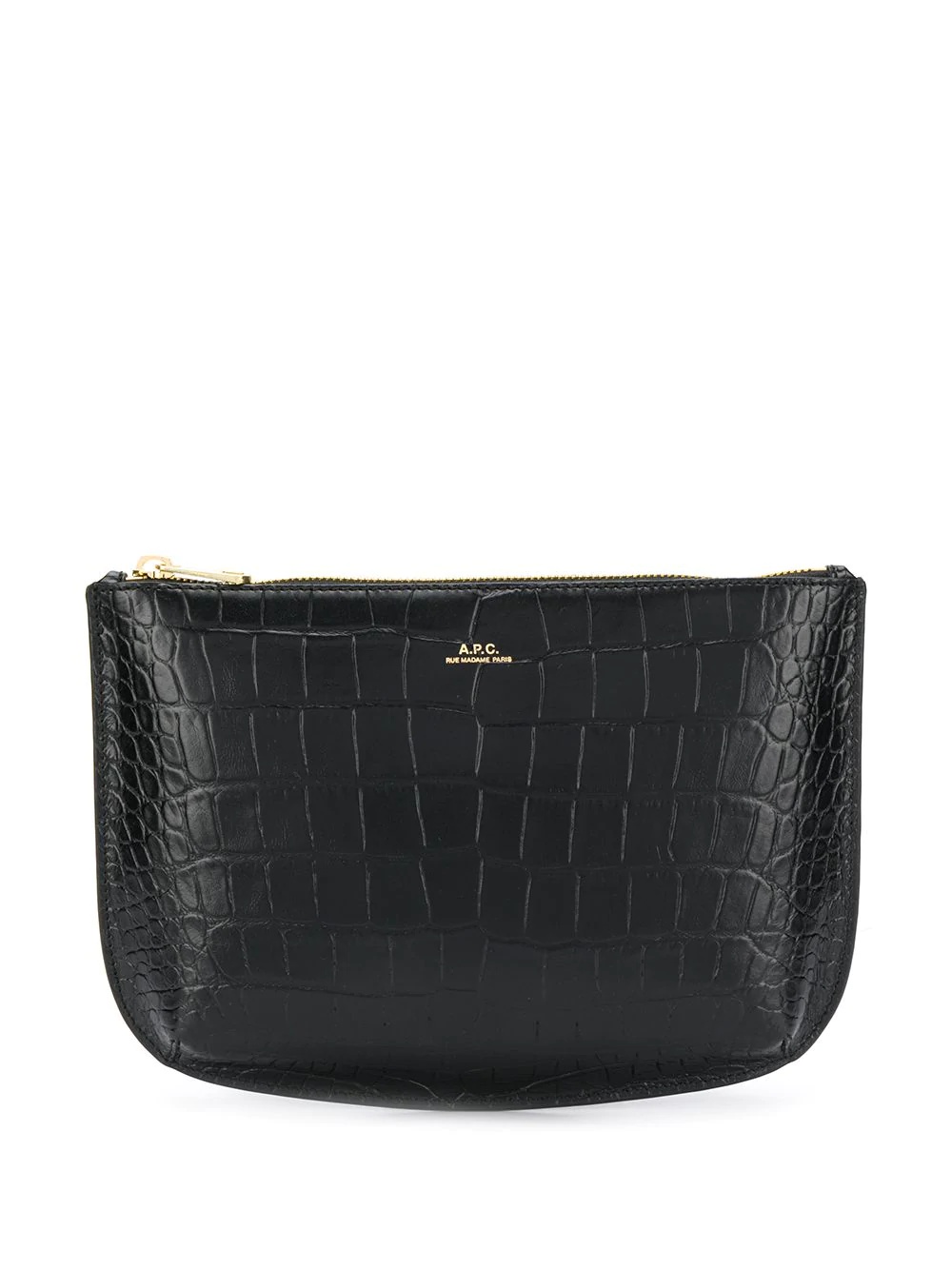 crocodile embossed clutch - 1