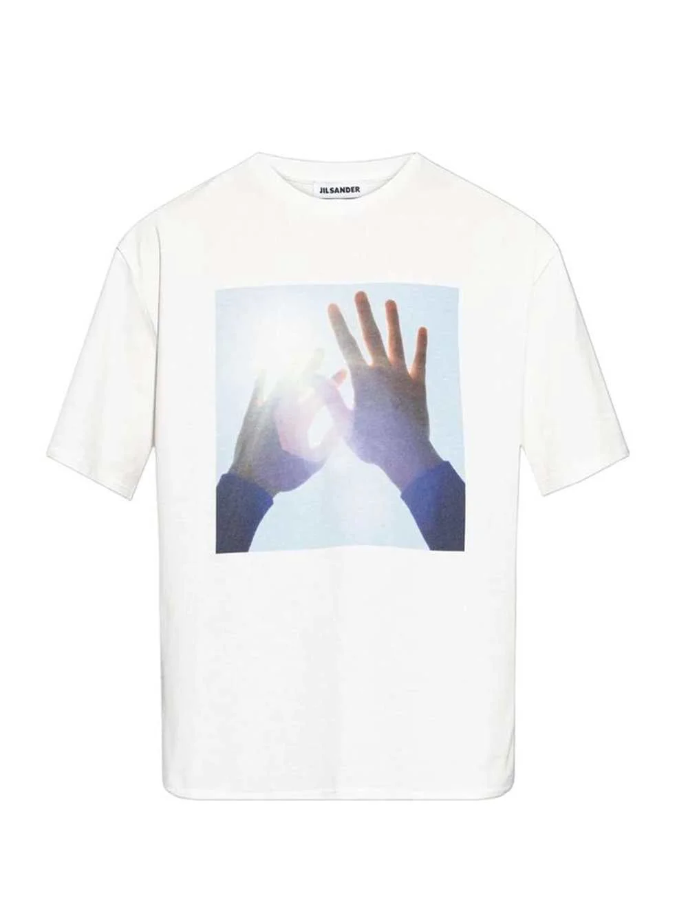Jil Sander Men Men`S T-Shirt With Jil Sander Hands Print - 1