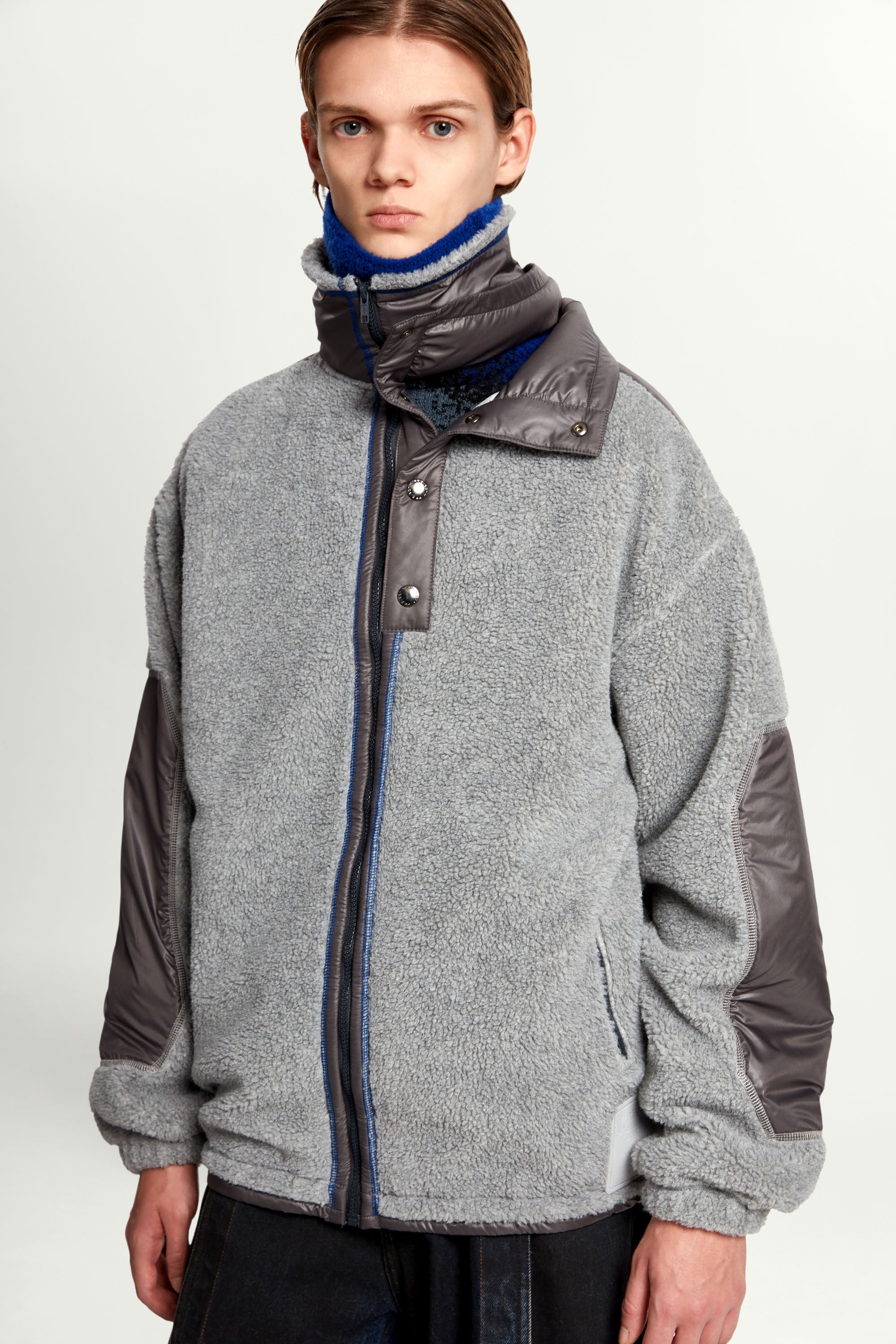 Double Collar Fleece Jacket - 3