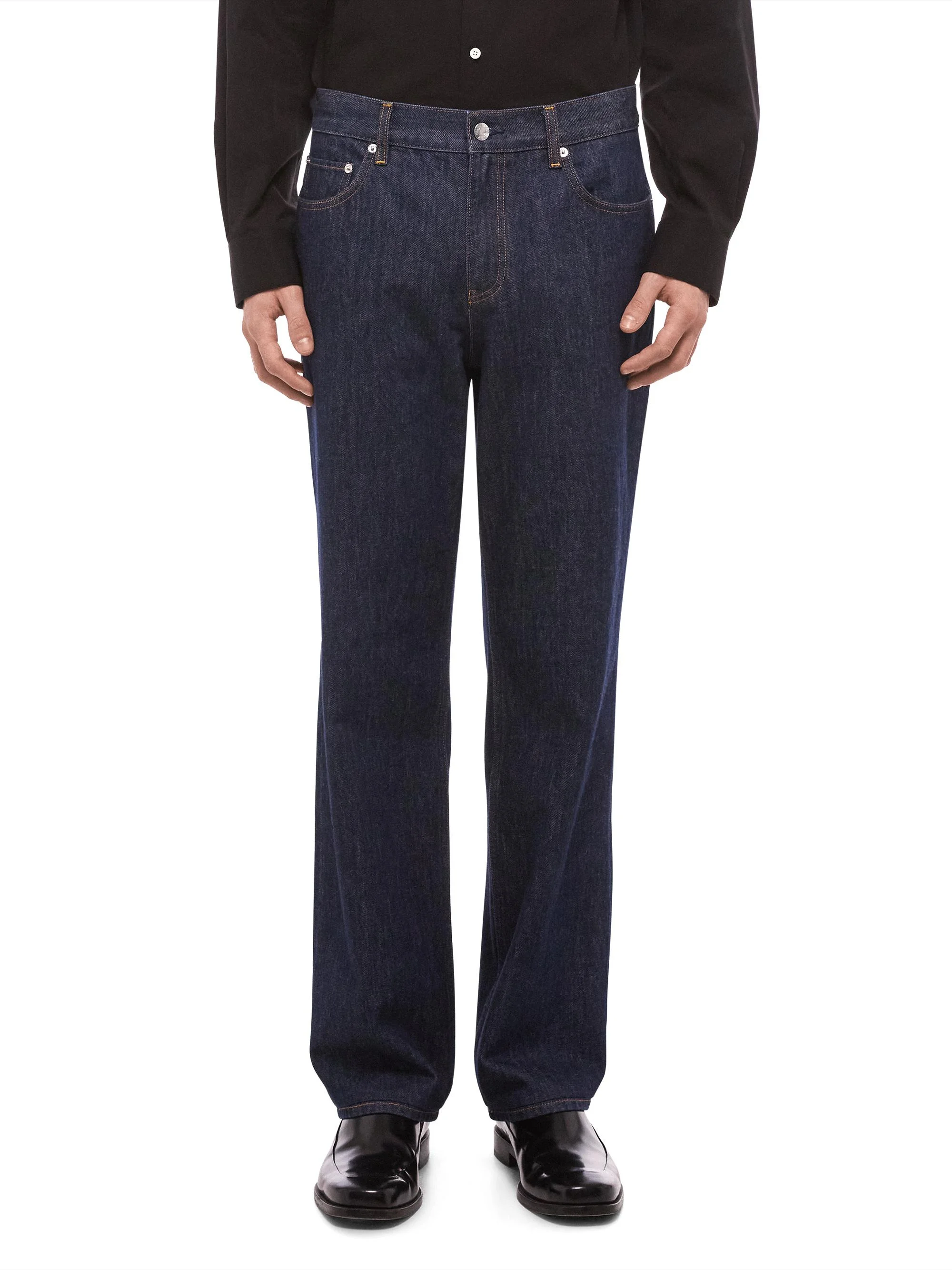 Men's Mid-Rise Slim-Fit Straight-Leg Jeans - Rinsed Indigo - 1