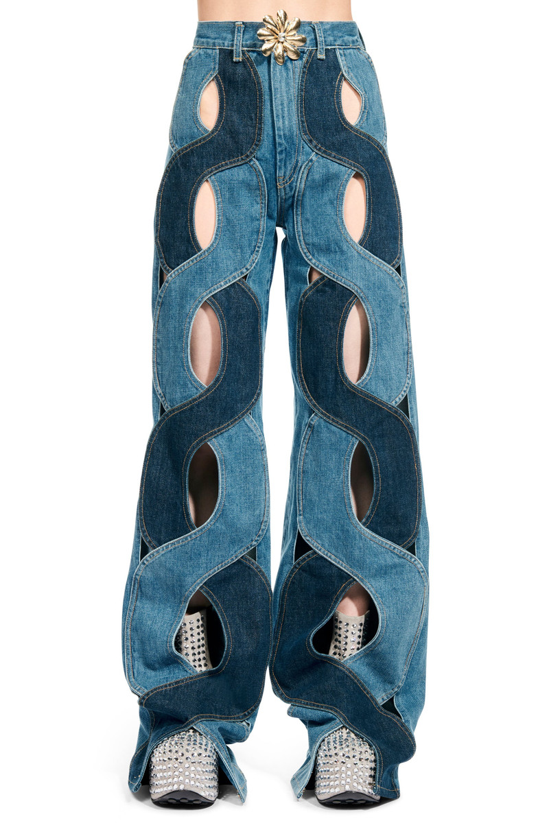 ROPE CUTOUT WIDE LEG JEAN 1