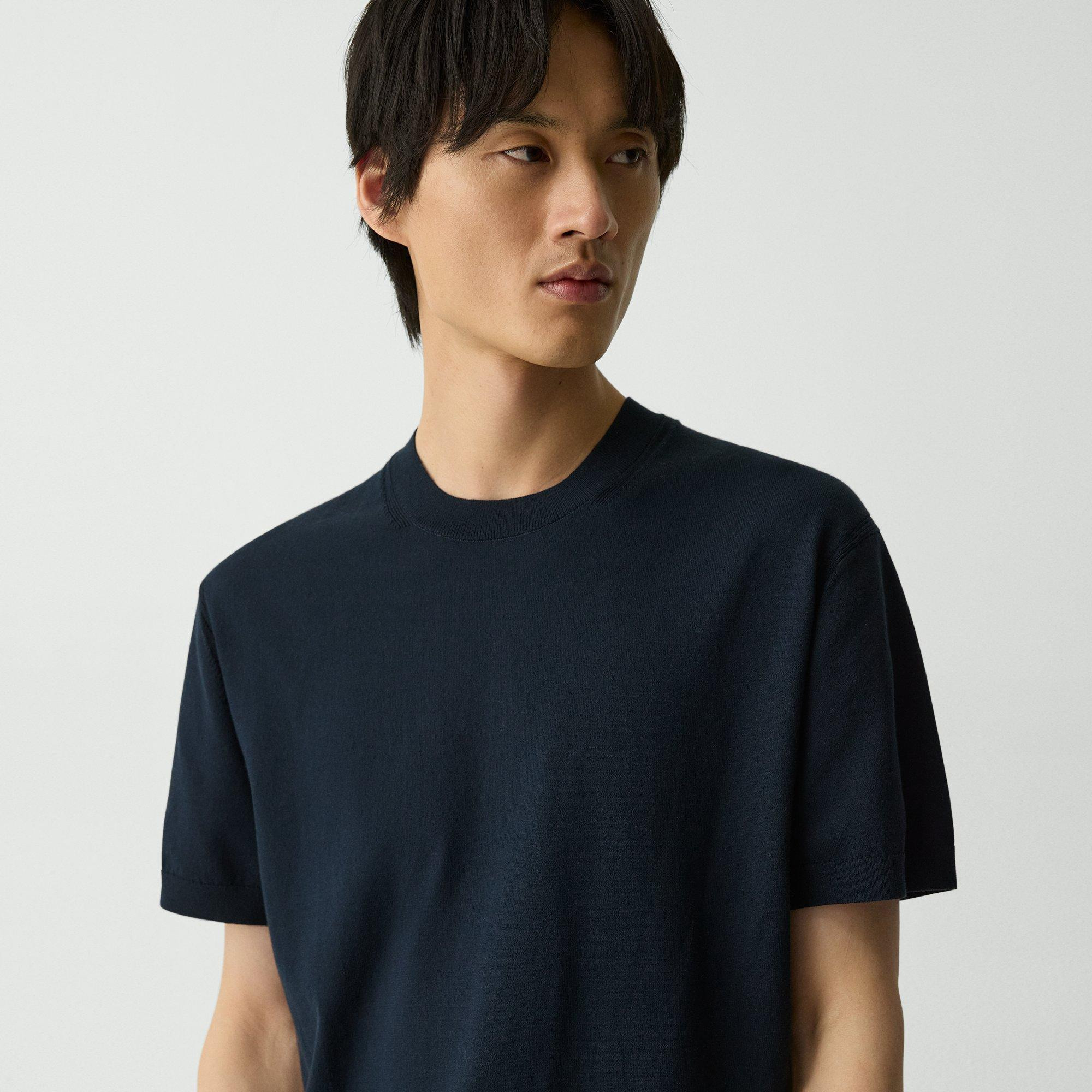 Relaxed Crewneck Tee in Cotton Light Twist - 5