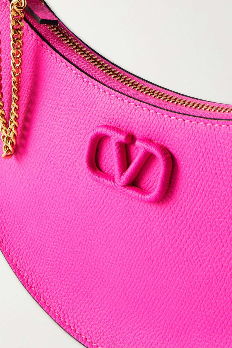 VLOGO mini textured-leather shoulder bag 4