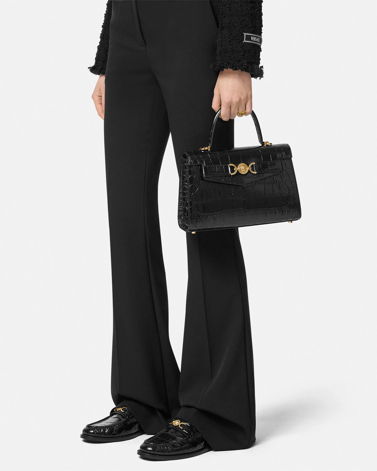 Croc-Effect Medusa '95 Handbag - 3
