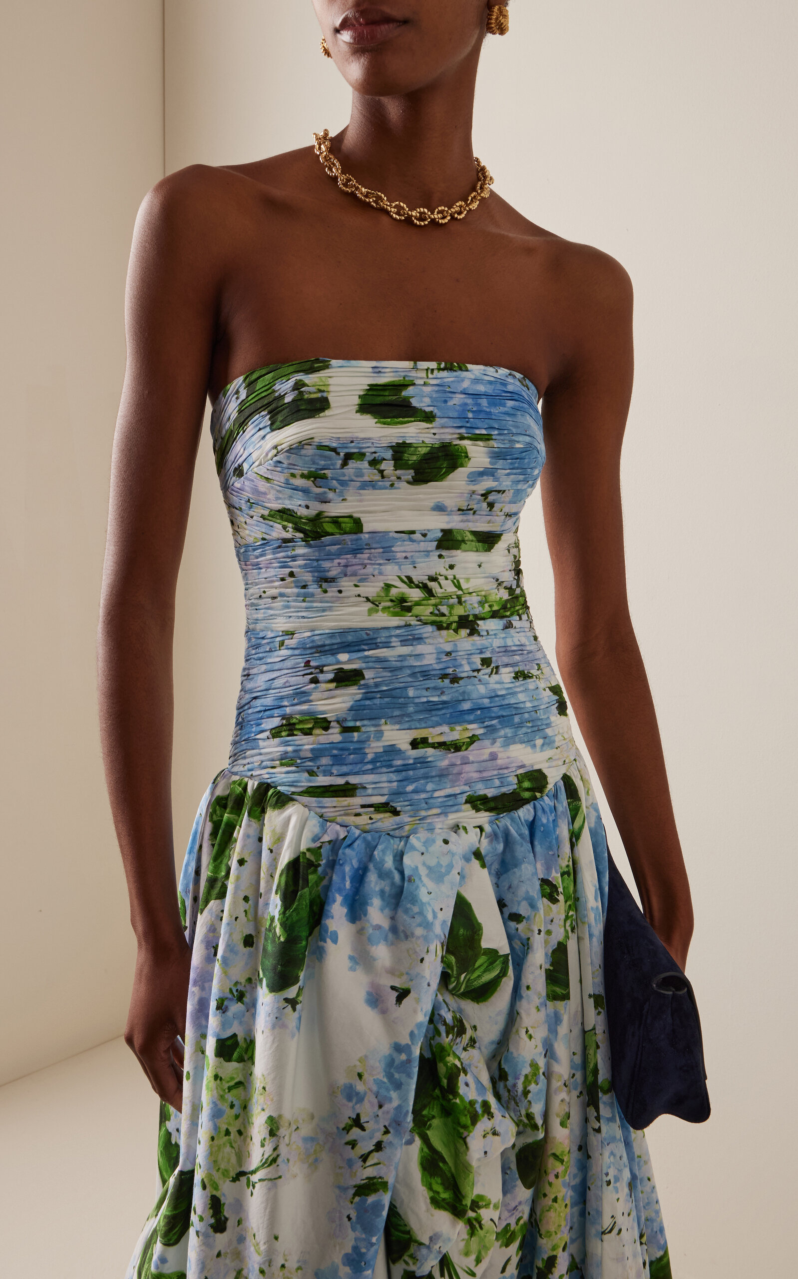 Behold Cotton Maxi Dress blue - 3