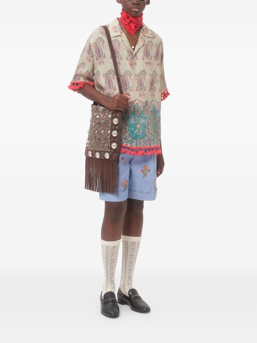 linen bowling shirt - 2