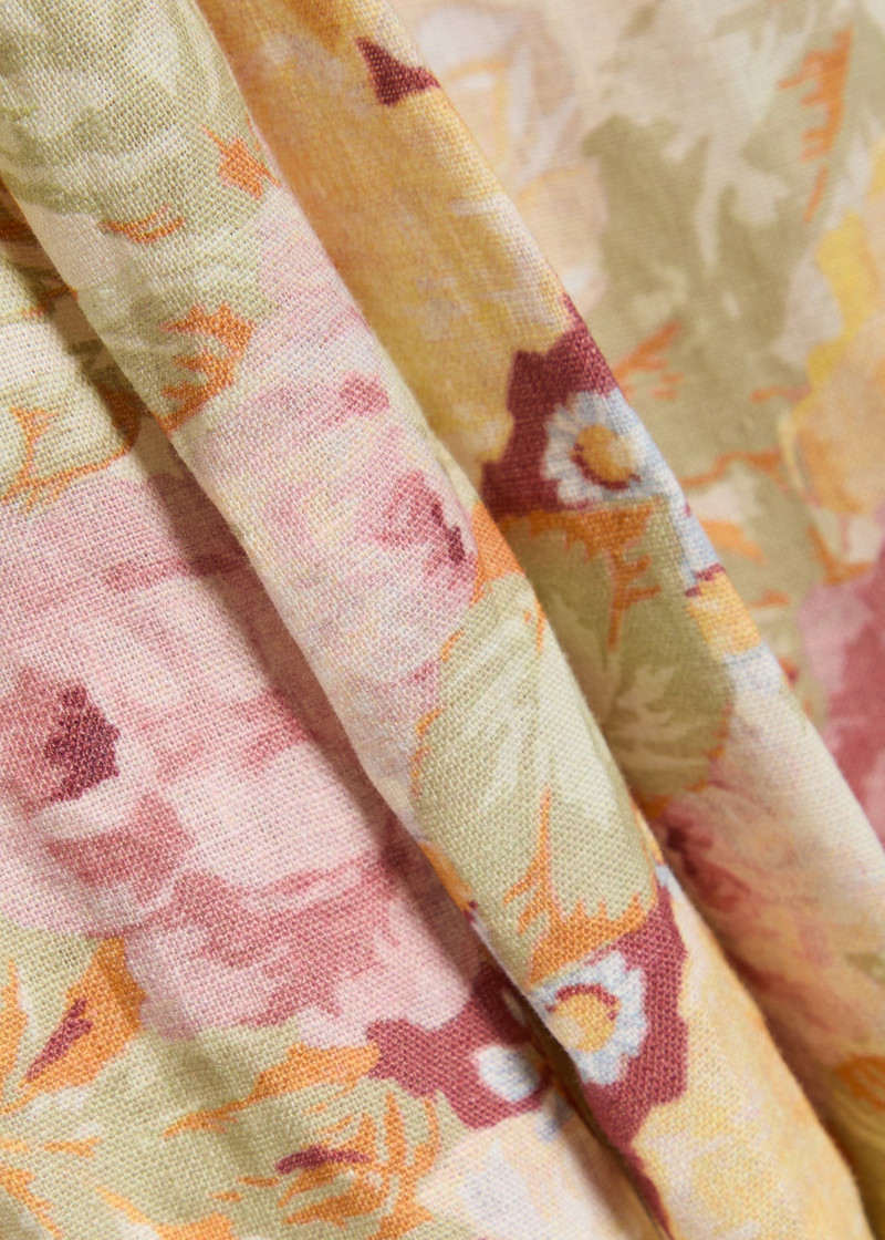 Faithfull The Brand Murano Floral-print Linen Midi Dress 5