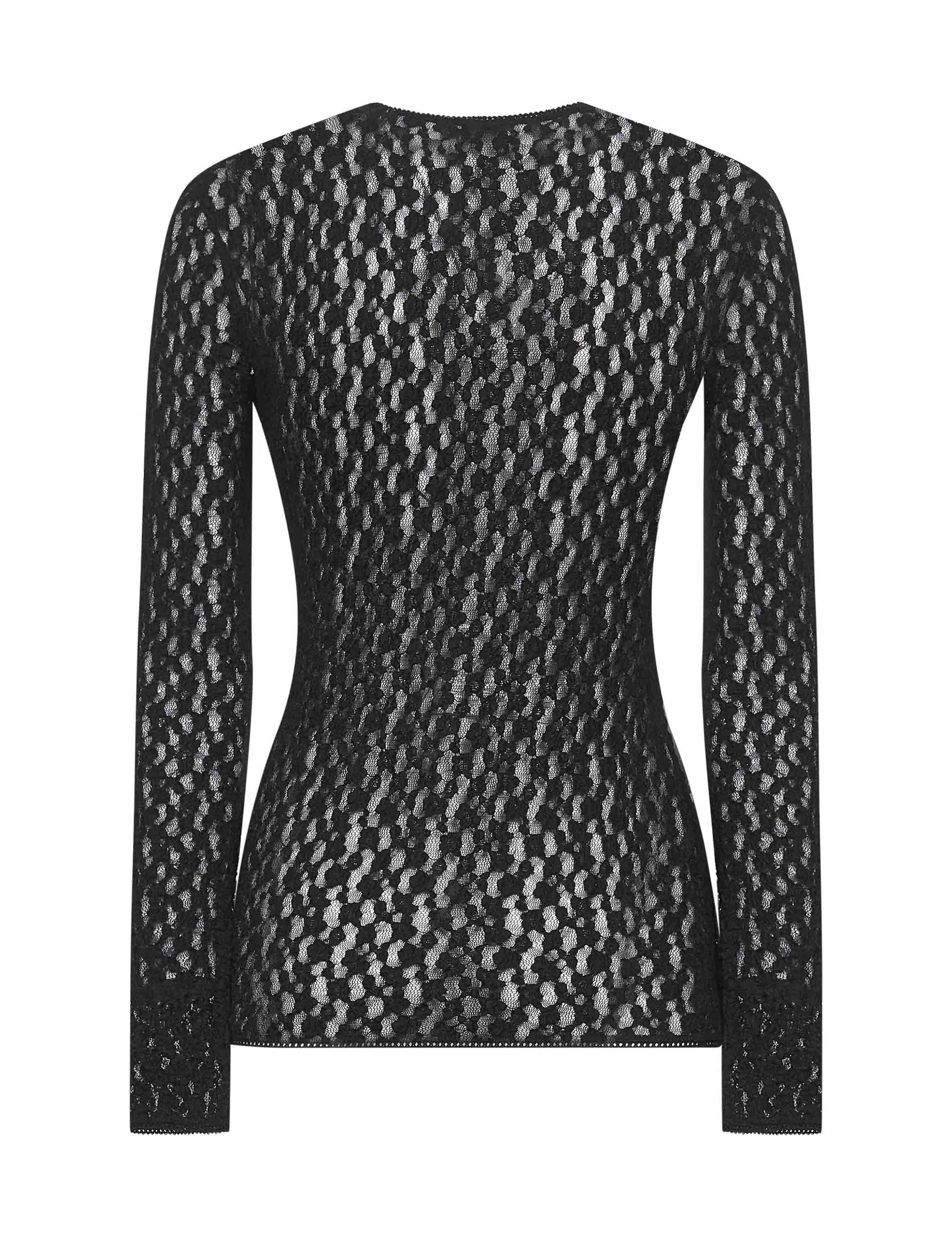 Isabel Marant Women Black Lace Gaelle Long-Sleeved Top - 2