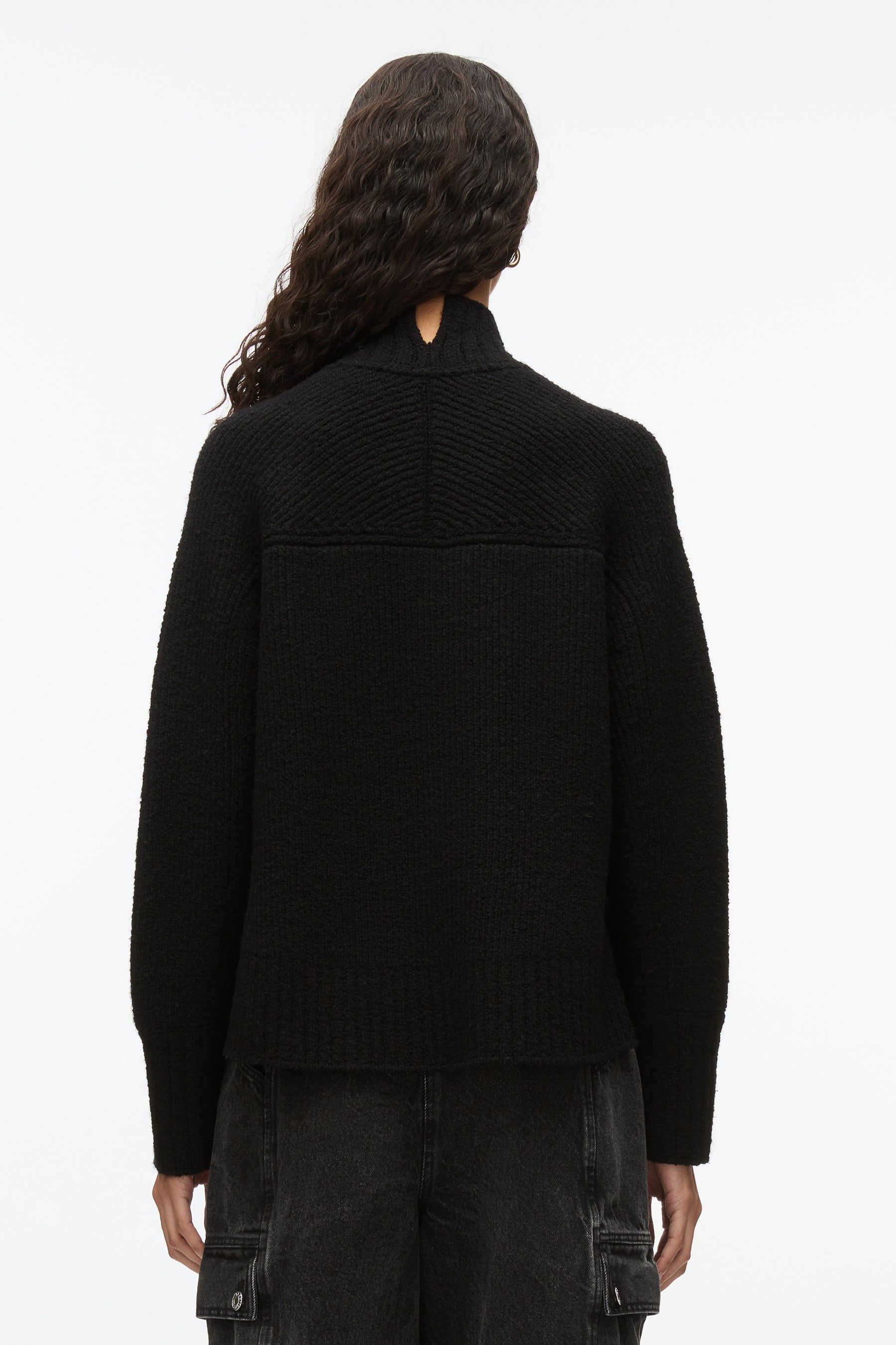 Chainlink Bouclé Turtleneck Pullover - 5