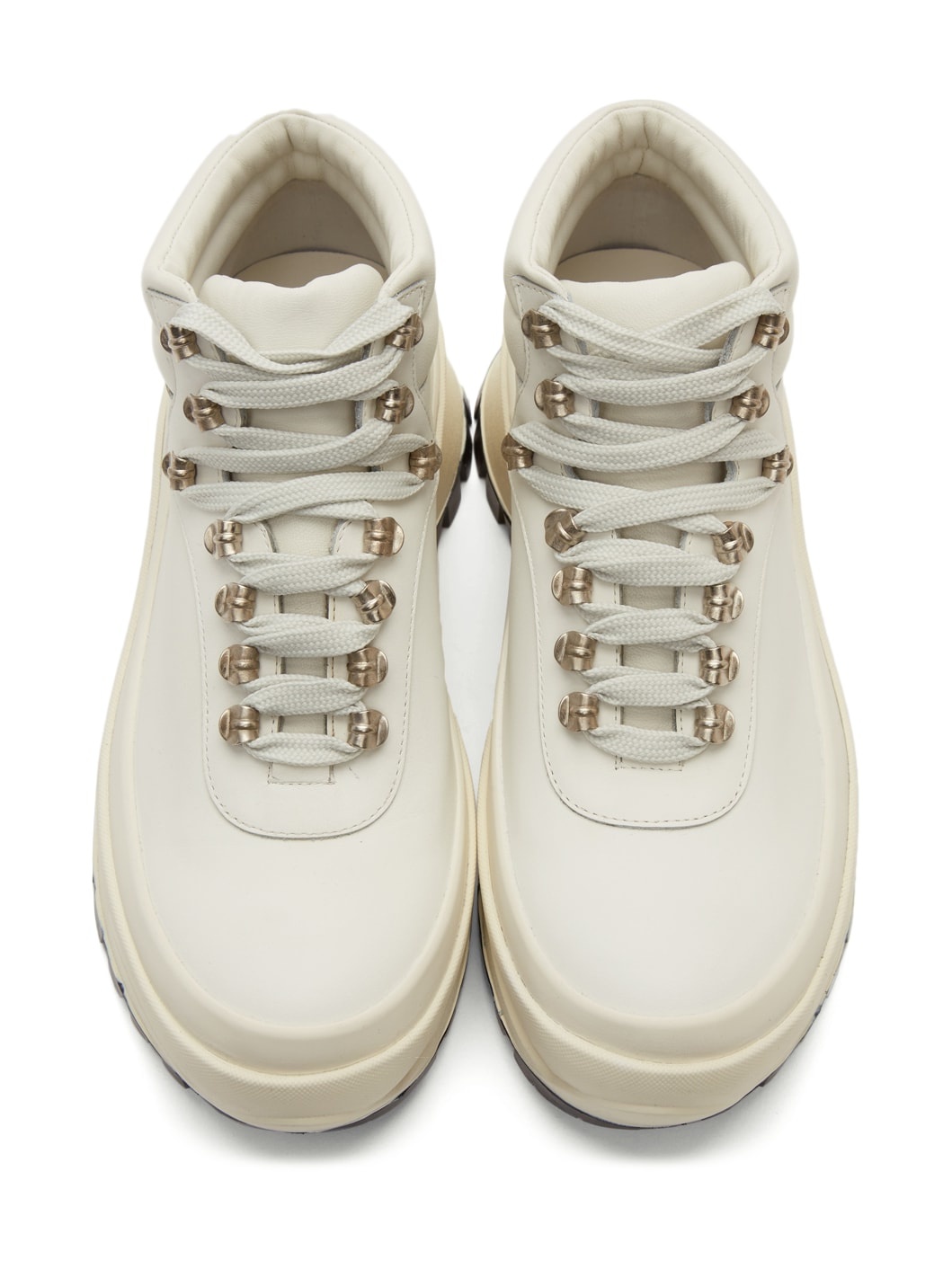 SSENSE Exclusive Off-White Leather Hiking Boots - 5