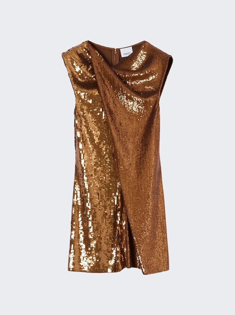 Sequined Jersey Dress Dark Birch Brown - 1