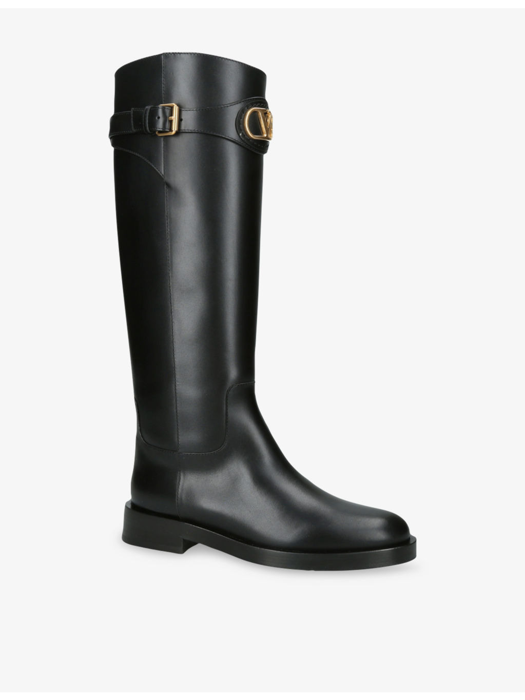 VLogo Leather Knee-High Boots - 2