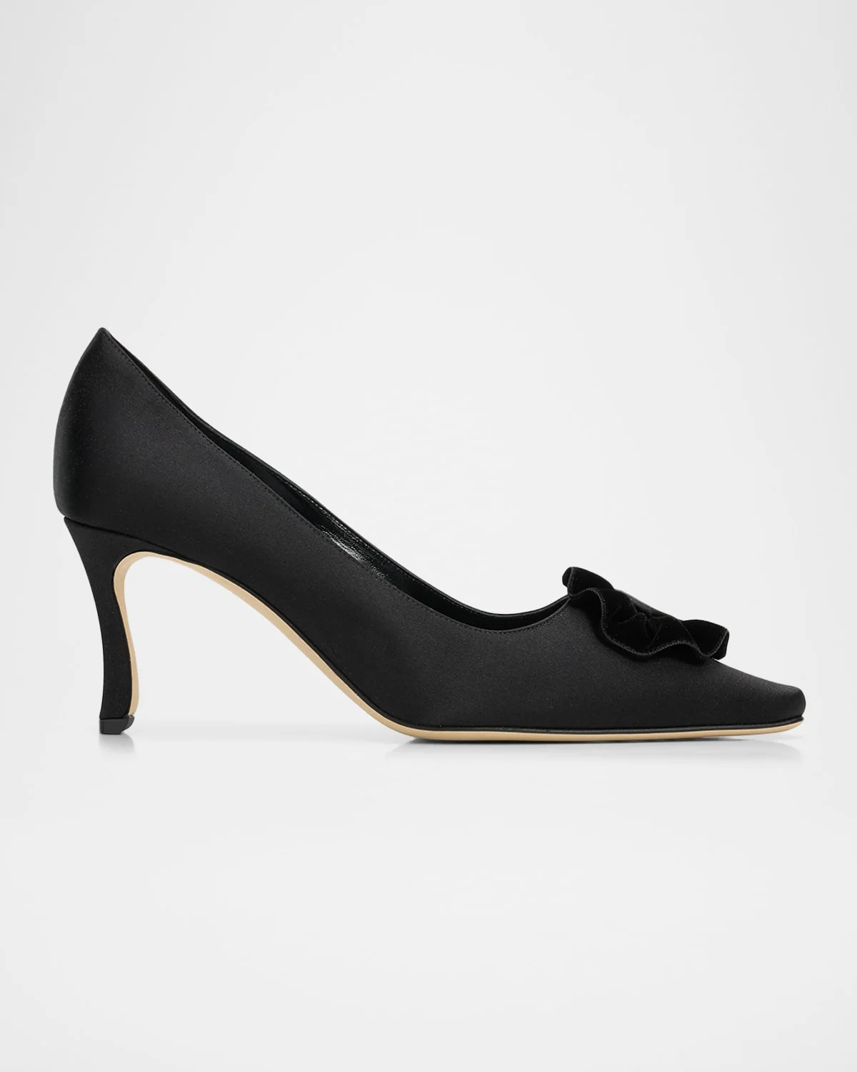 95mm Fortan Satin Pumps - 1