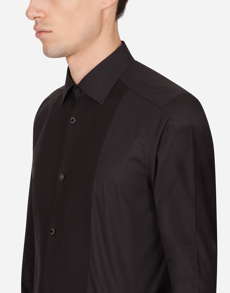 Cotton gold-fit tuxedo shirt - 4