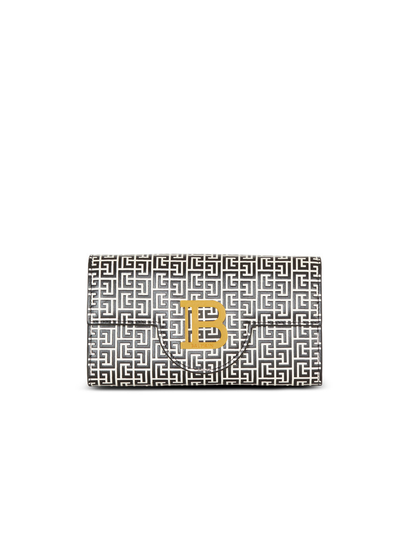 B-Buzz wallet in embossed calfskin with a PB Labyrinth monogram 1