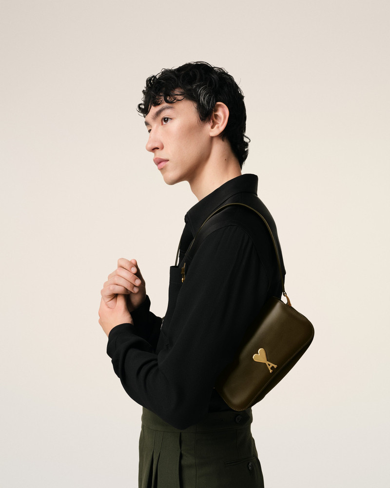 GREEN LEATHER SHOULDER BAG PARIS PARIS BAG 6